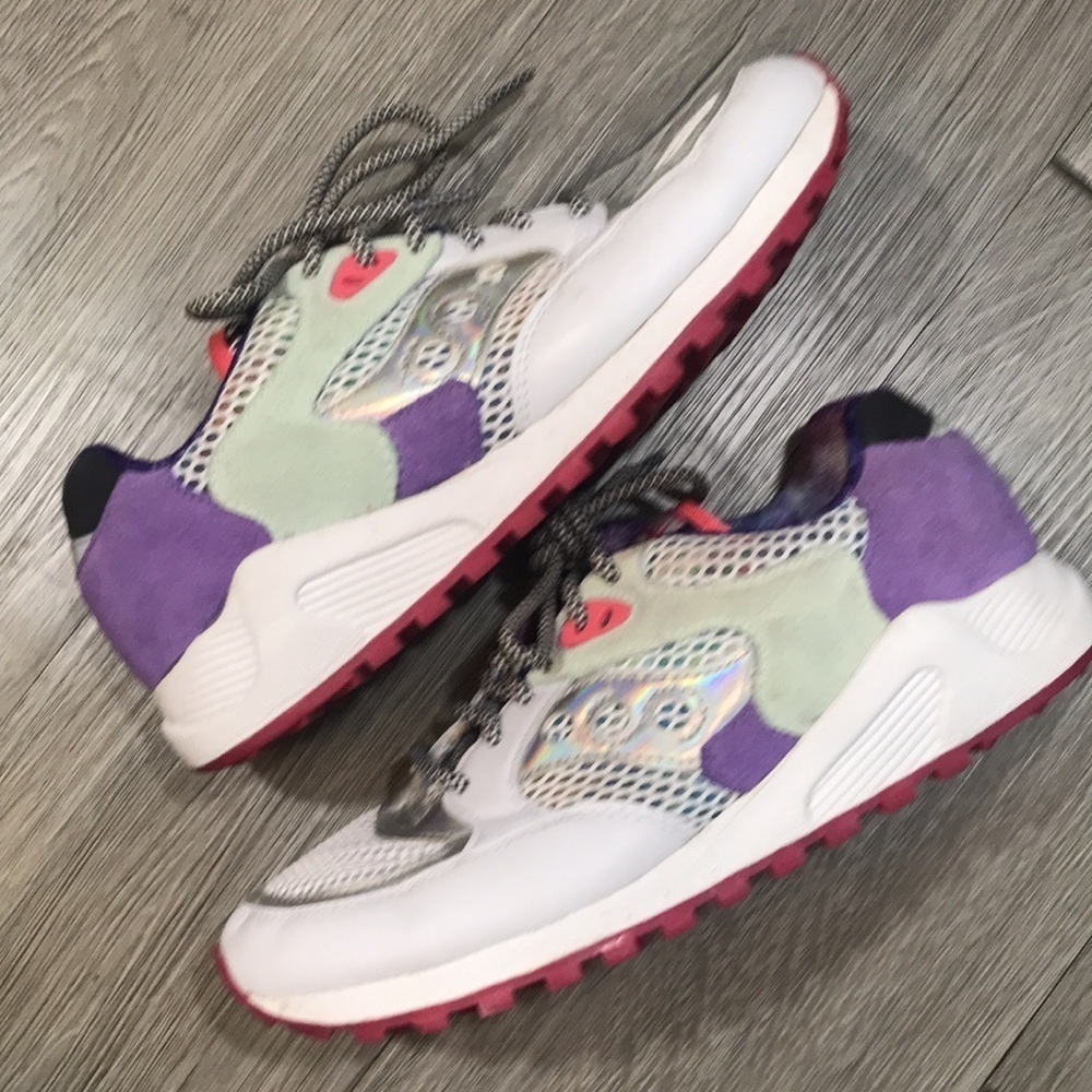 JAZZ 4000‎ LUNA “Shoes with Soul” Lavender, White, & Mint Green Sneakers size 8